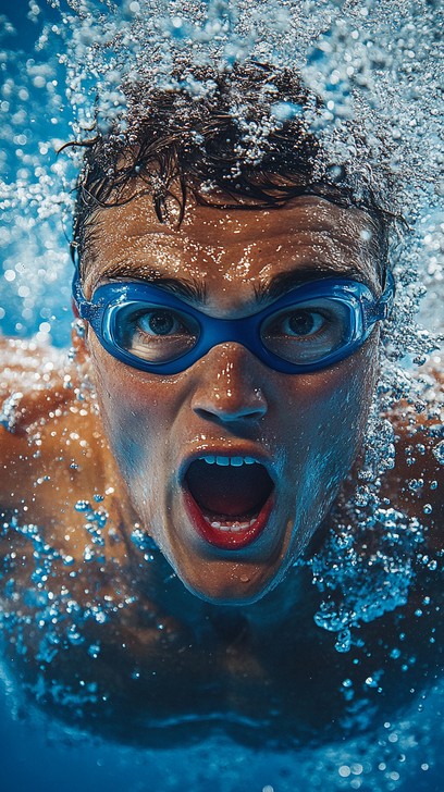 Generic Swimmer Free Swimmer in Action Image - Swimming, Goggles, Bubbles | Download at ...