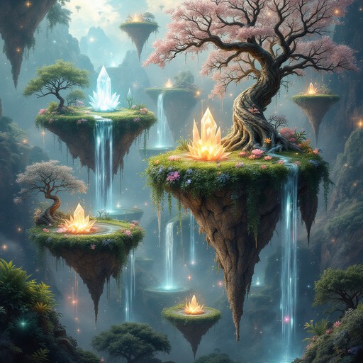 Thrive Waterfall Free Floating Mystical Sanctuary Image - Floating, Magical, Crystal ...