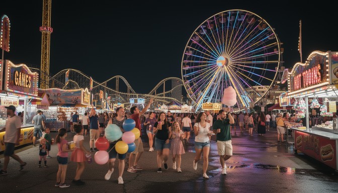 Free Carnival Night Spectacle Image - Carnival, Ferris-wheel, Amusement ...