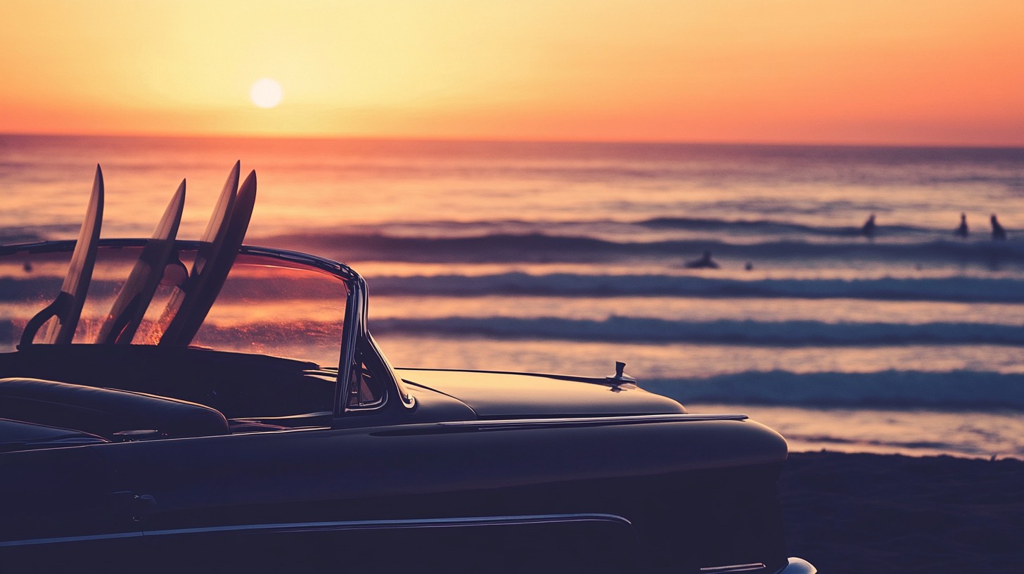 Free Sunset Beach Drive Image - Sunset, Beach, Surfboards | Download at ...
