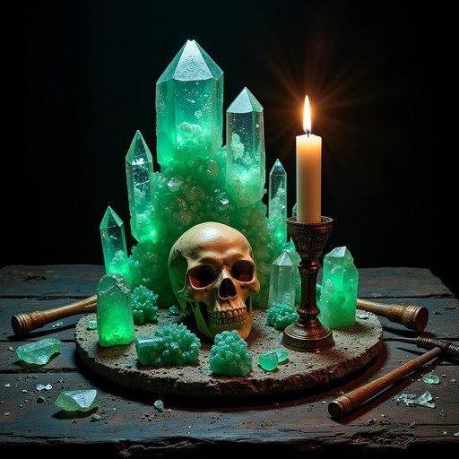 Crystalized Corpse Free Crystal Death Ritual Image - Skeleton, Crystals, Emerald ...