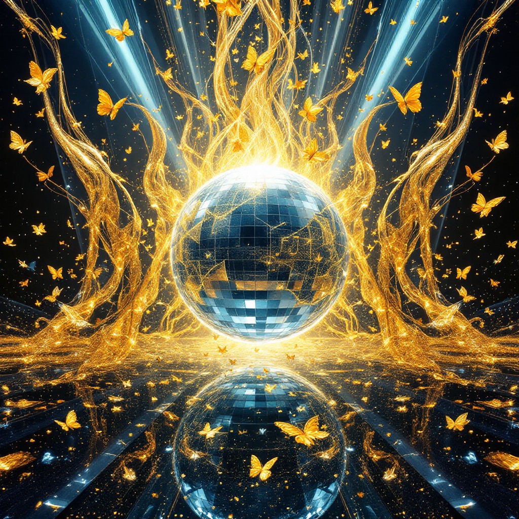 Free Cosmic Disco Dreams Image - Disco, Gold, Butterfly | Download at ...