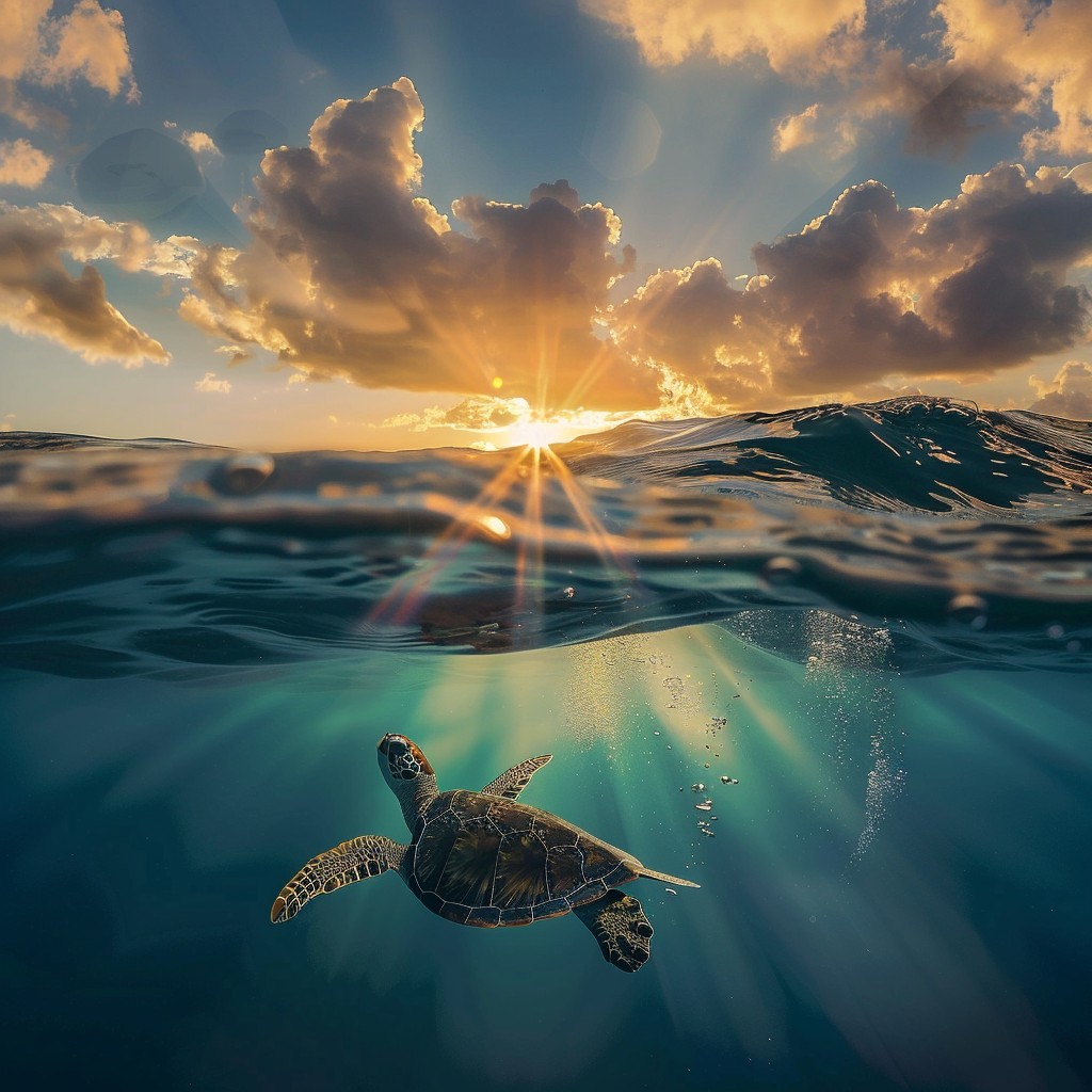 Free Sunset Sea Turtle Image - Sunset, Turtle, Ocean | Download at ...