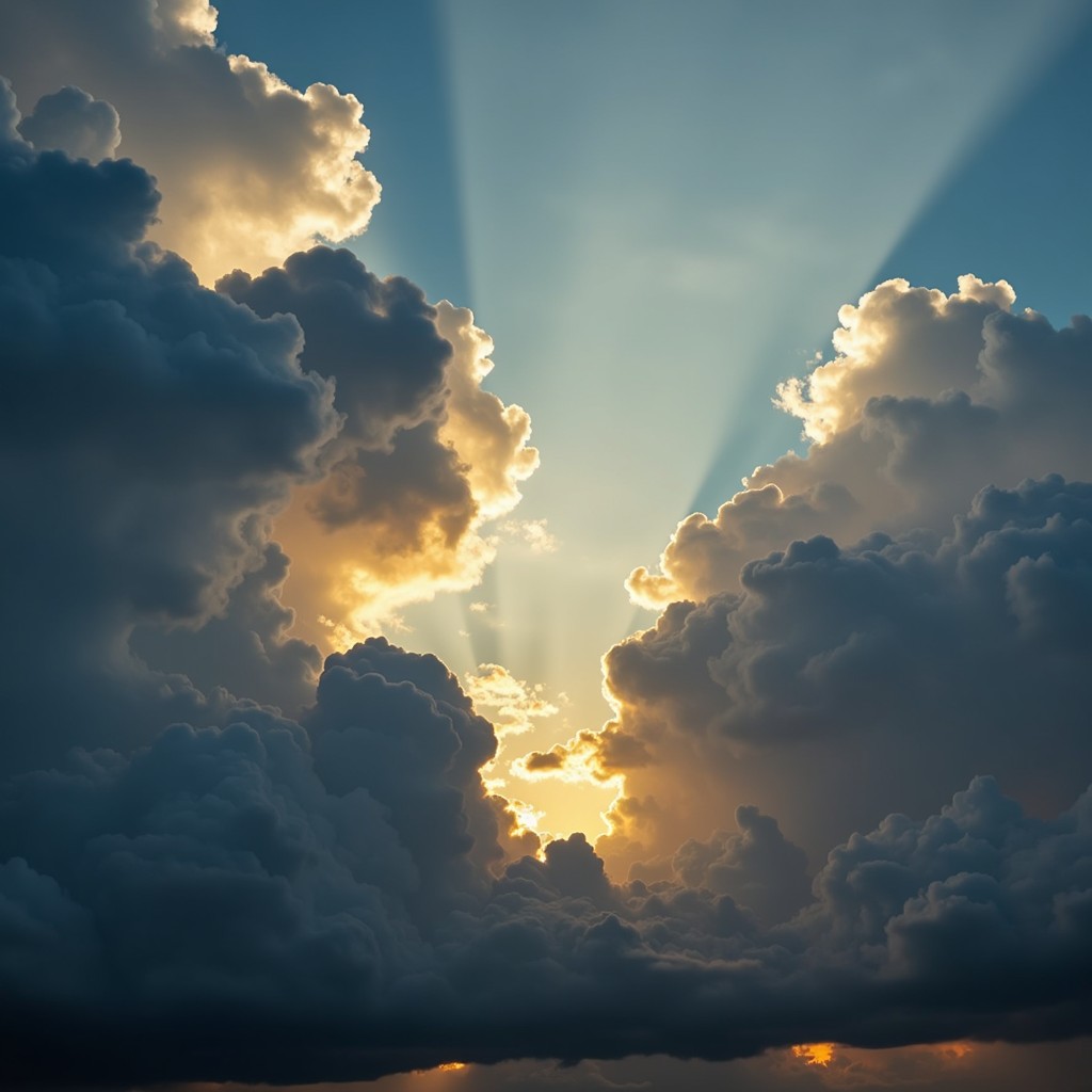 Free Divine Sky Light Image - Clouds, Sunset, Rays | Download at StockCake