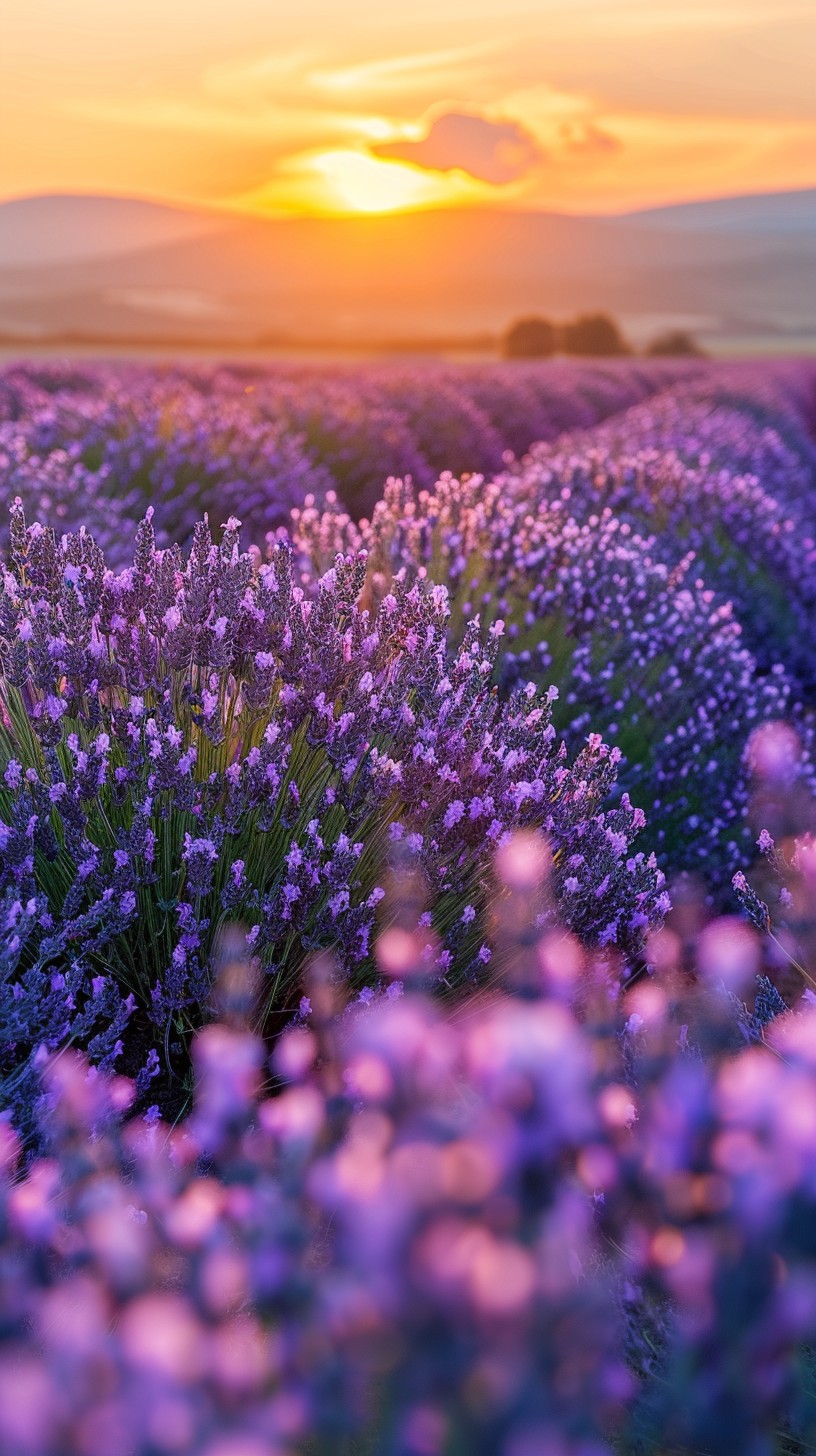 Free Lavender Field Sunset Image - Lavender, Sunset, Field | Download ...