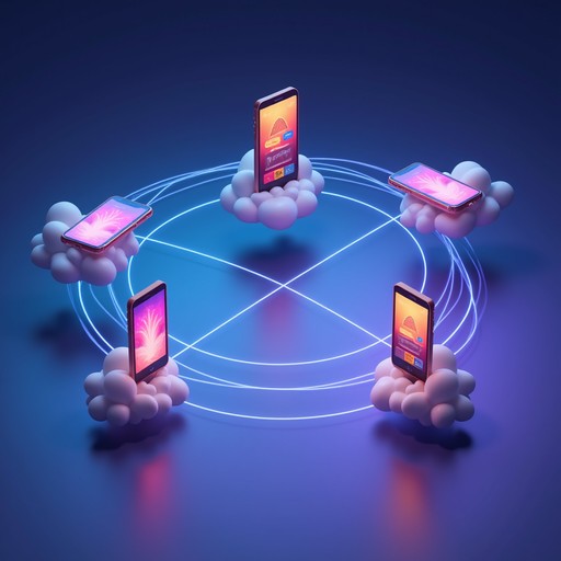 Free Connected Cloud Devices Image - Smartphones, Cloud, Network ...