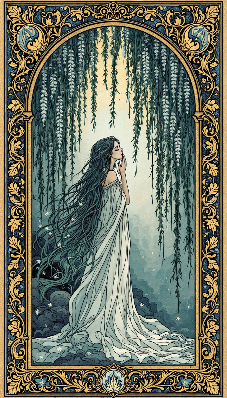 Free Sorrowful Willow Maiden Image - Illustration, Woman, Maiden ...