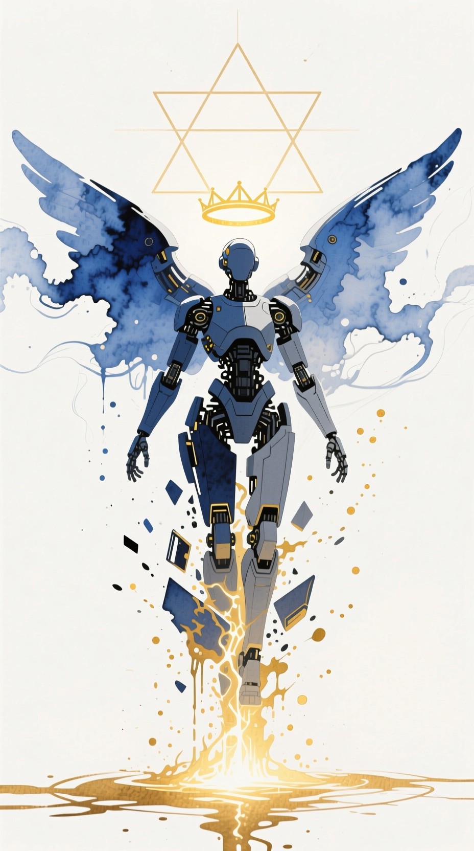 Angel Matic Free Mechanical Angel Ascending Image - Watercolor, Angel, Mechanical ...