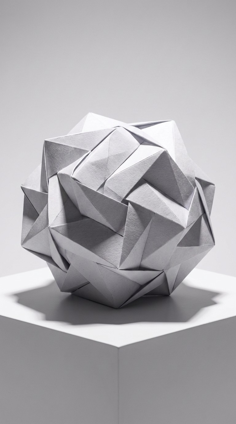 Free Geometric Paper Sculpture Image - Origami, Geometric, Sculpture ...