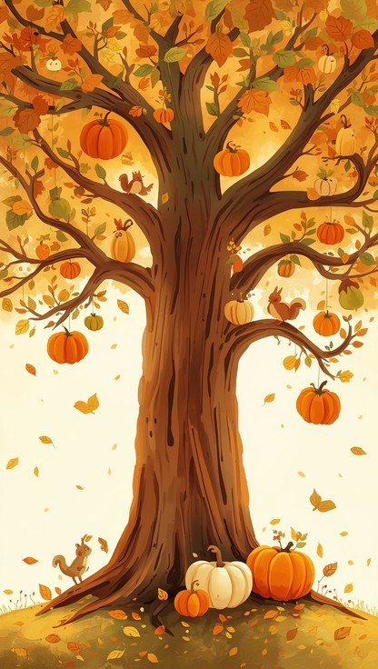 Free Magical Pumpkin Tree Image - Pumpkin, Tree, Autumn | Download at ...