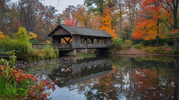 Free Autumn Covered Bridge Image - Autumn, Bridge, Foliage | Download ...