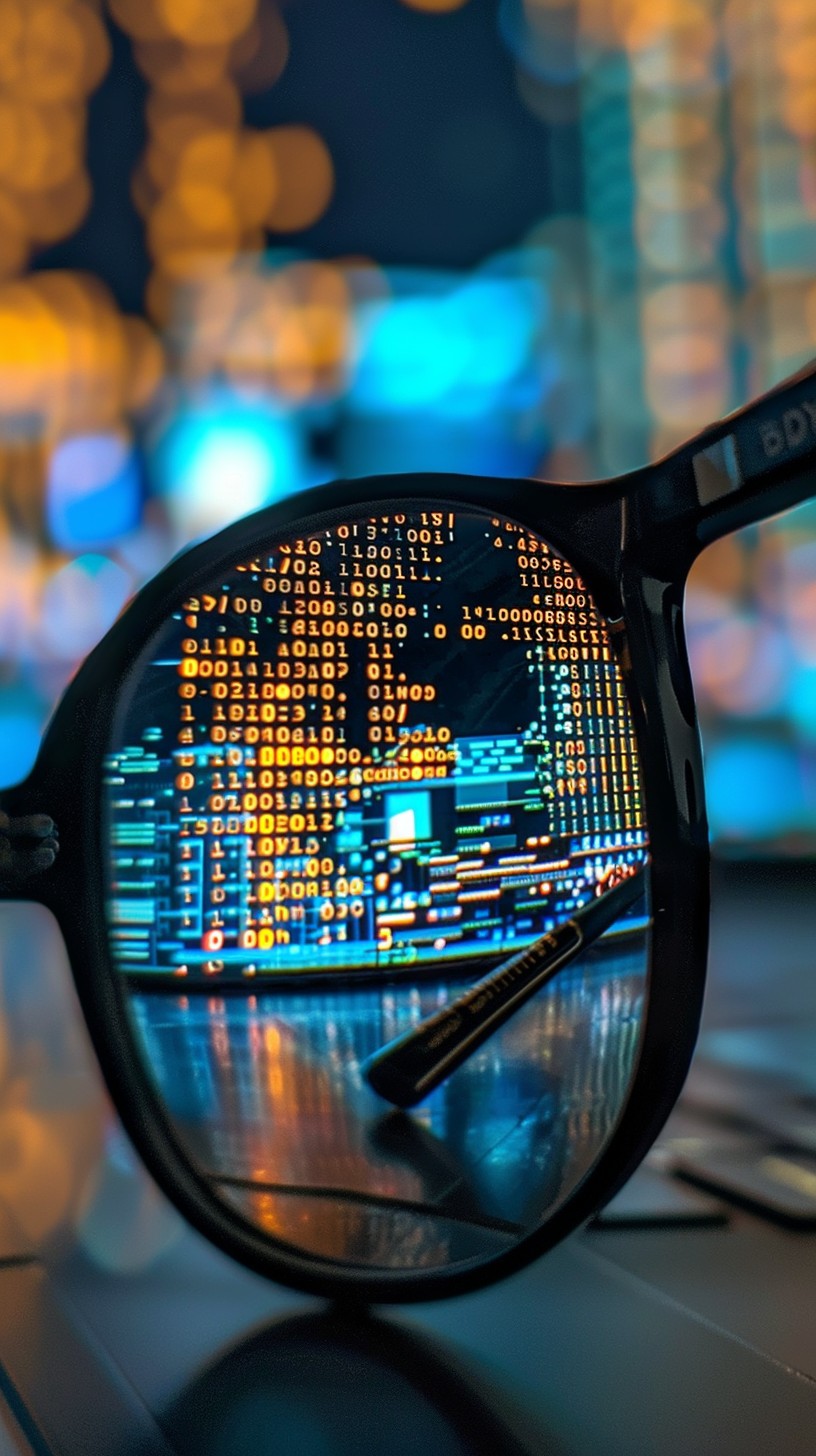 Free Digital vision concept Image - Technology, Eyeglasses, Binary ...