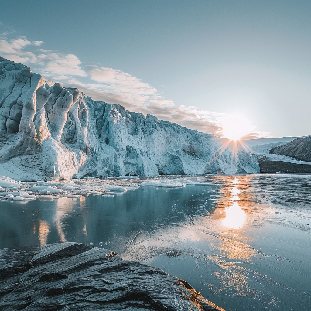 Sun Rising Ice Free Icy Sunrise Beauty Image - Ice, Sunrise, Glacier | Download at ...