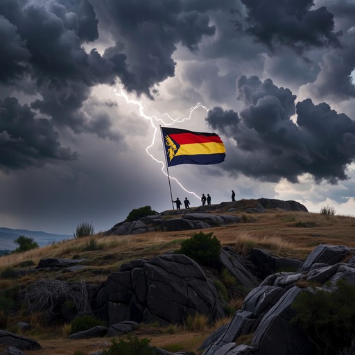Shadowy Flag Free Flag Defies Storm Image - Flag, Storm, Gothic | Download at StockCake