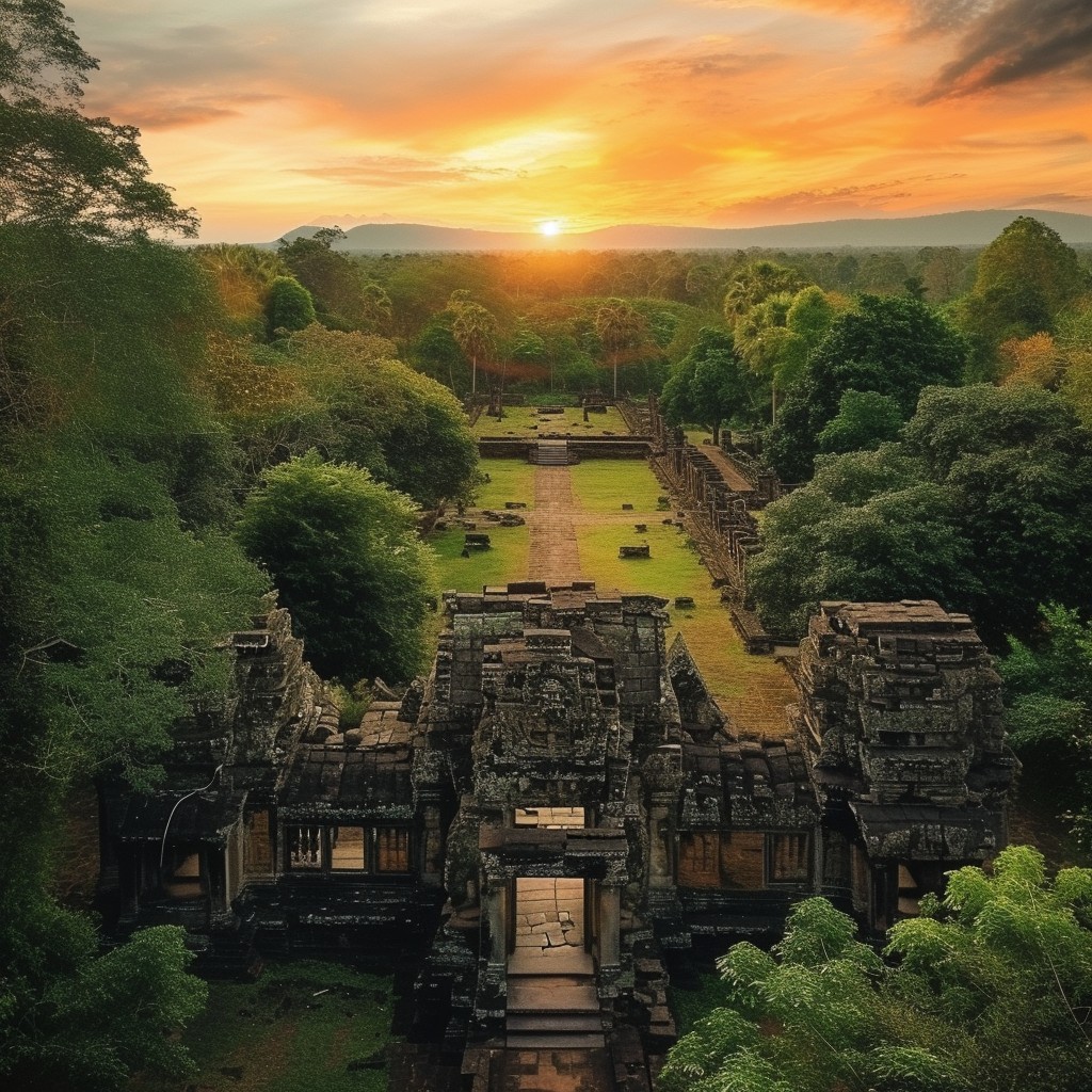 Free Sunset Ancient Ruins Image - Sunset, Ruins, Temple | Download at ...