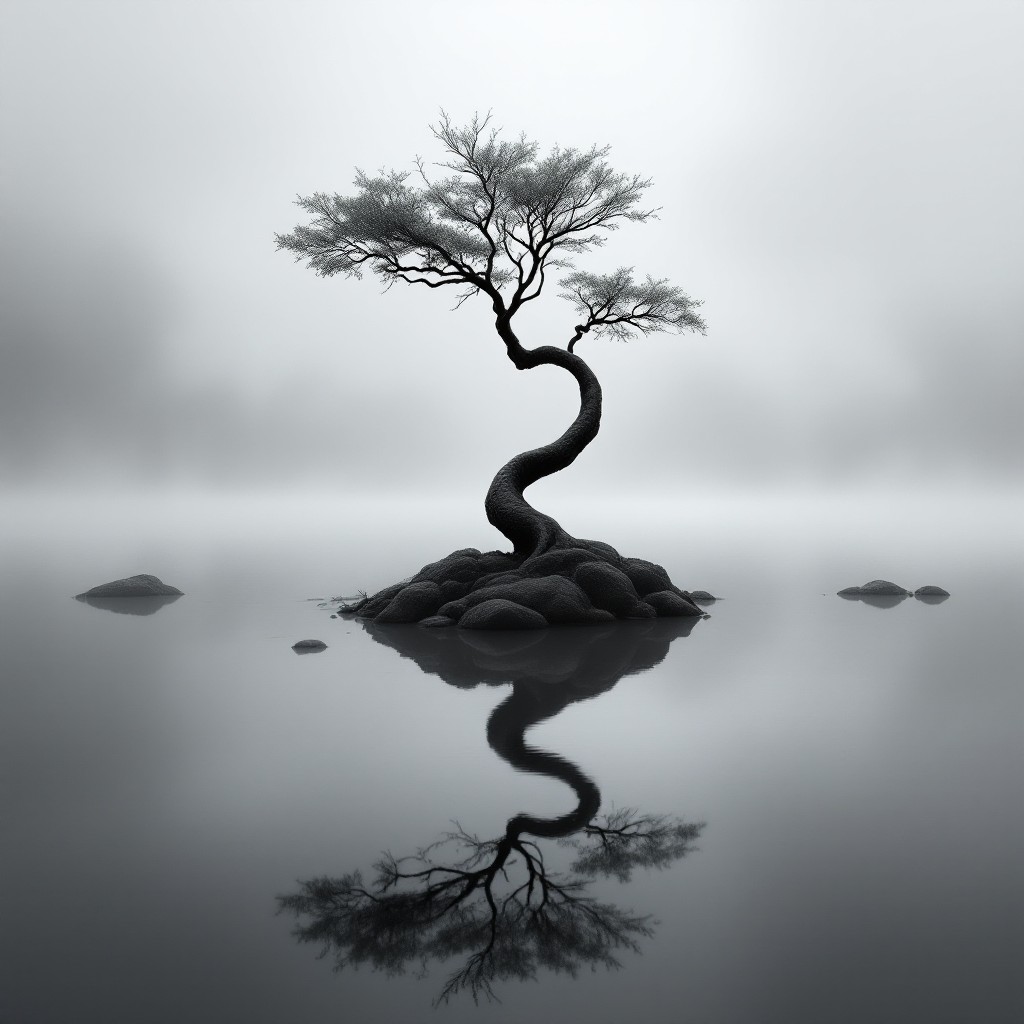 Free Zen tree balance Image - Zen, Tree, Reflection | Download at StockCake