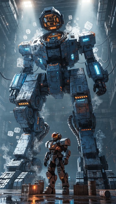 Mecha Definition Free Pilot Meets Mech Image - Mech, Robot, Pilot | Download at StockCake