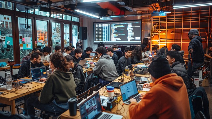 Free Tech Workshop Scene Image - Technology, Workshop, Collaboration ...