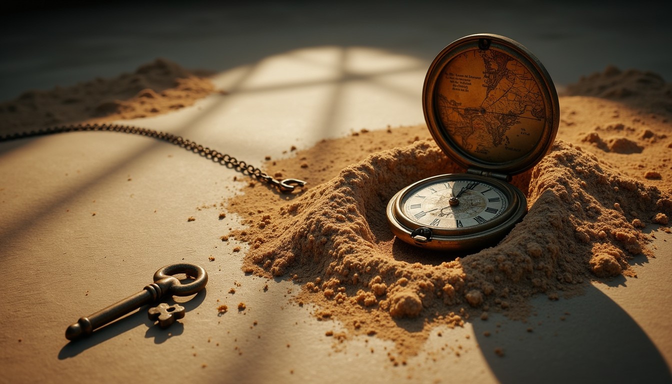 Free Time's Hidden Map Image - Timepiece, Map, Key | Download at StockCake