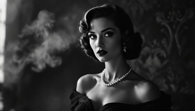 Free Vintage Glamour Painting Image - Portrait, Woman, Elegant ...