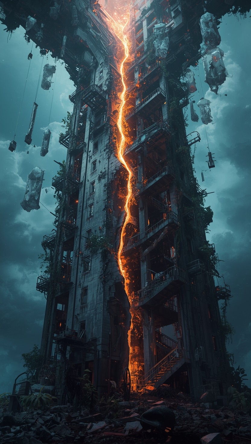 Fragmented High Rise Building Free Fragmented Reality Tower Photo - Skyscraper, Tower, Abandoned ...