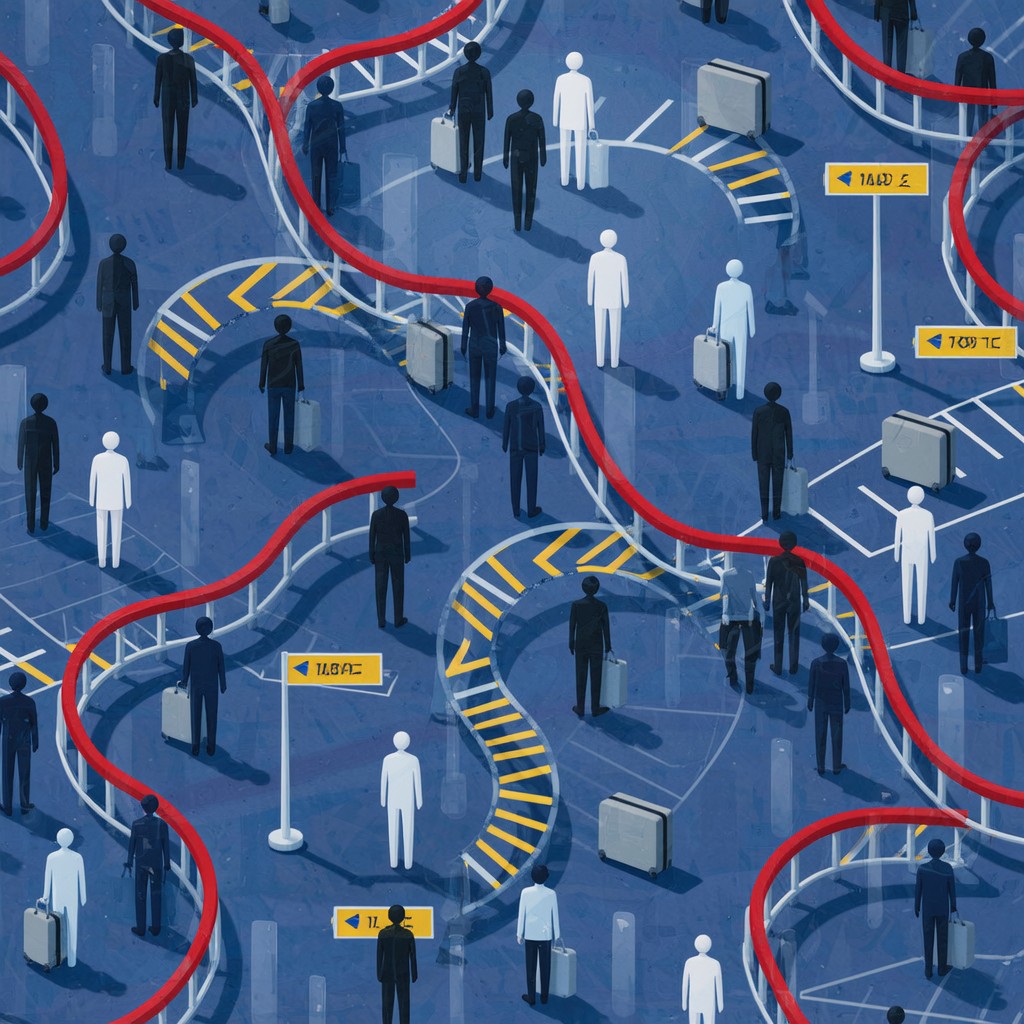 Free Maze of Movement Image - Queue, Maze, Barriers | Download at StockCake