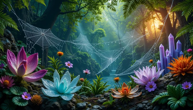 Free Enchanted Forest Bloom Image - Forest, Lotus, Crystals | Download ...