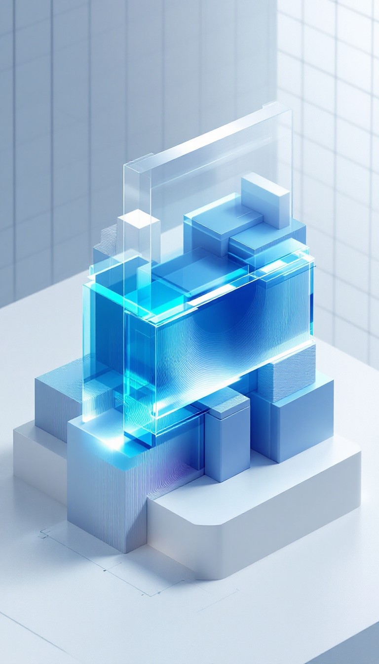 Download Geometric Blue Transition Image - Geometric, Technological ...