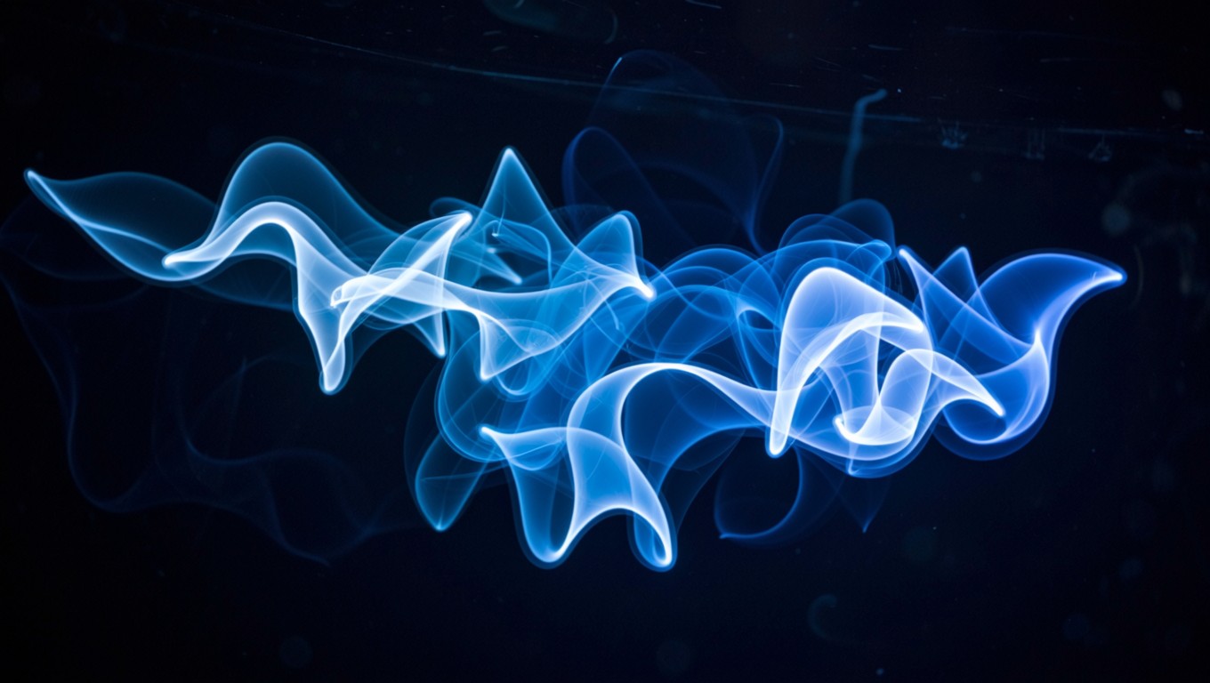 Free Glowing Blue Waves Image - Bioluminescent, Abstract, Glowing ...