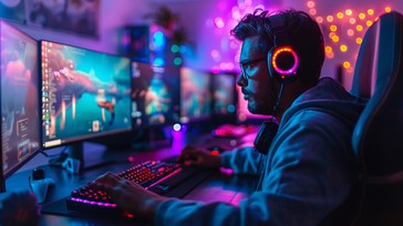 Intense Gaming On Computer Free Intense Gaming Session Image - Gaming, Gamer, Headset | Download ...