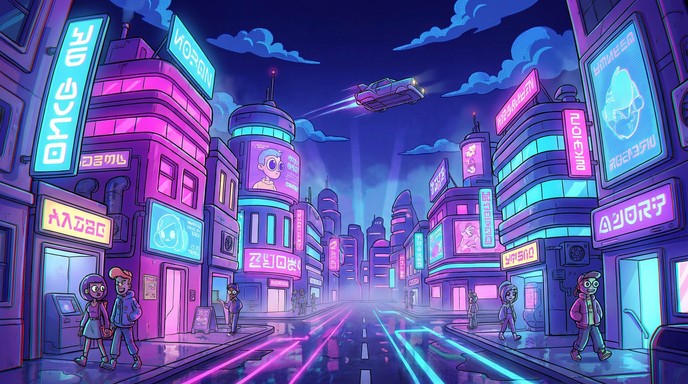 Download Neon Cartoon Rockstar Stock Images for Free | StockCake