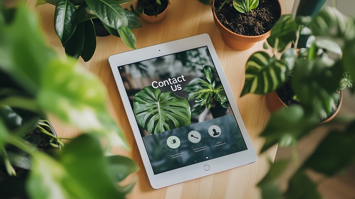 Free Contact Us Display Image - Tablet, Plants, Technology | Download ...