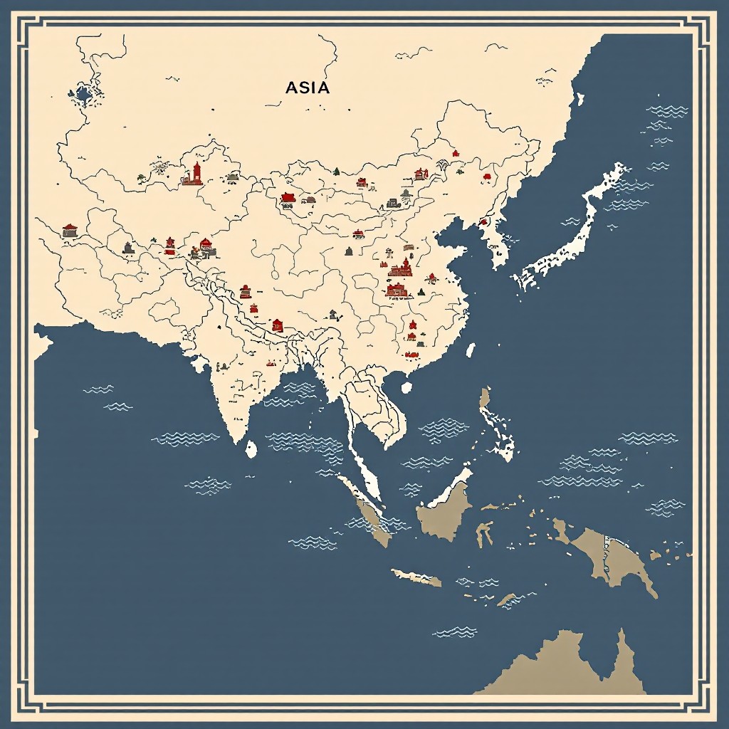 Free Pixel Asia Map Image - Pixelart, Asia, Map | Download at StockCake
