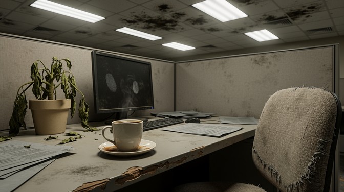 Free Abandoned Office Workspace Image - Office, Abandoned, Cubicle ...