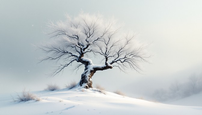 Free Solitary Tree Illustration Image - Tree, Illustration, Landscape ...