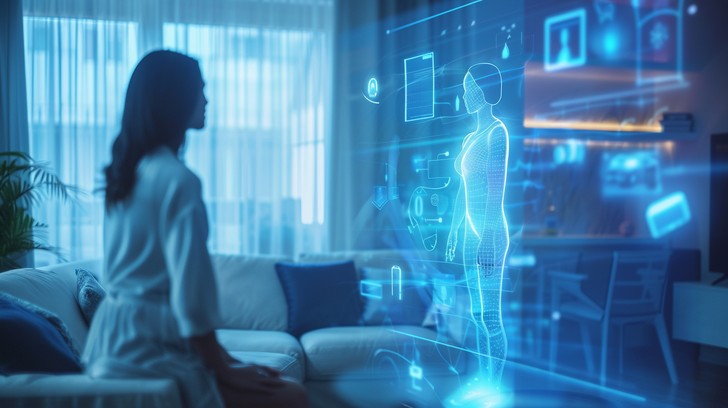 Free Futuristic Digital Interaction Image - Woman, Futuristic, Hologram ...