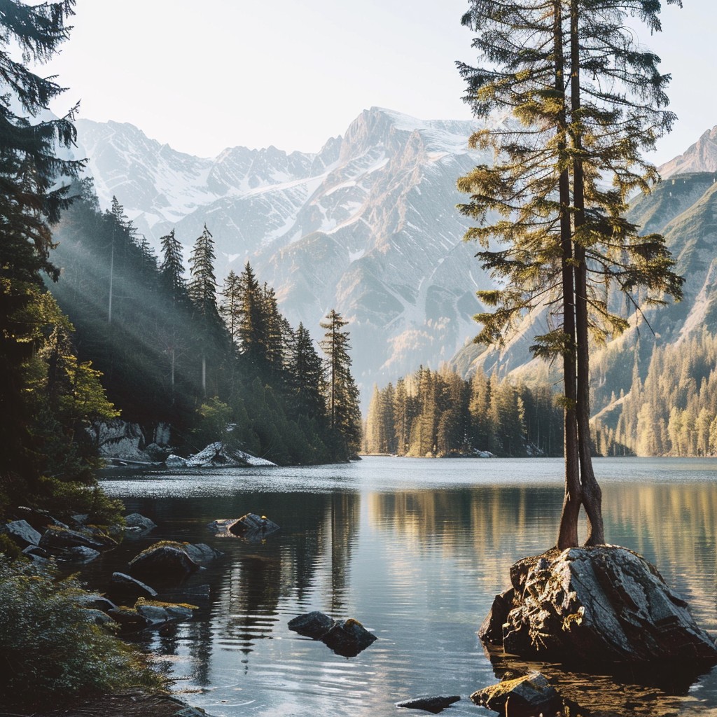 Free Mountain Lake View Image - Mountain, Lake, Forest | Download at ...