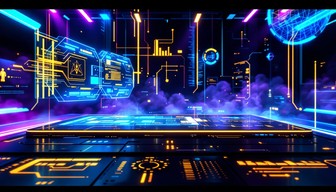 Free Neon Command Center Image - Cyberpunk, Holographic, Futuristic ...