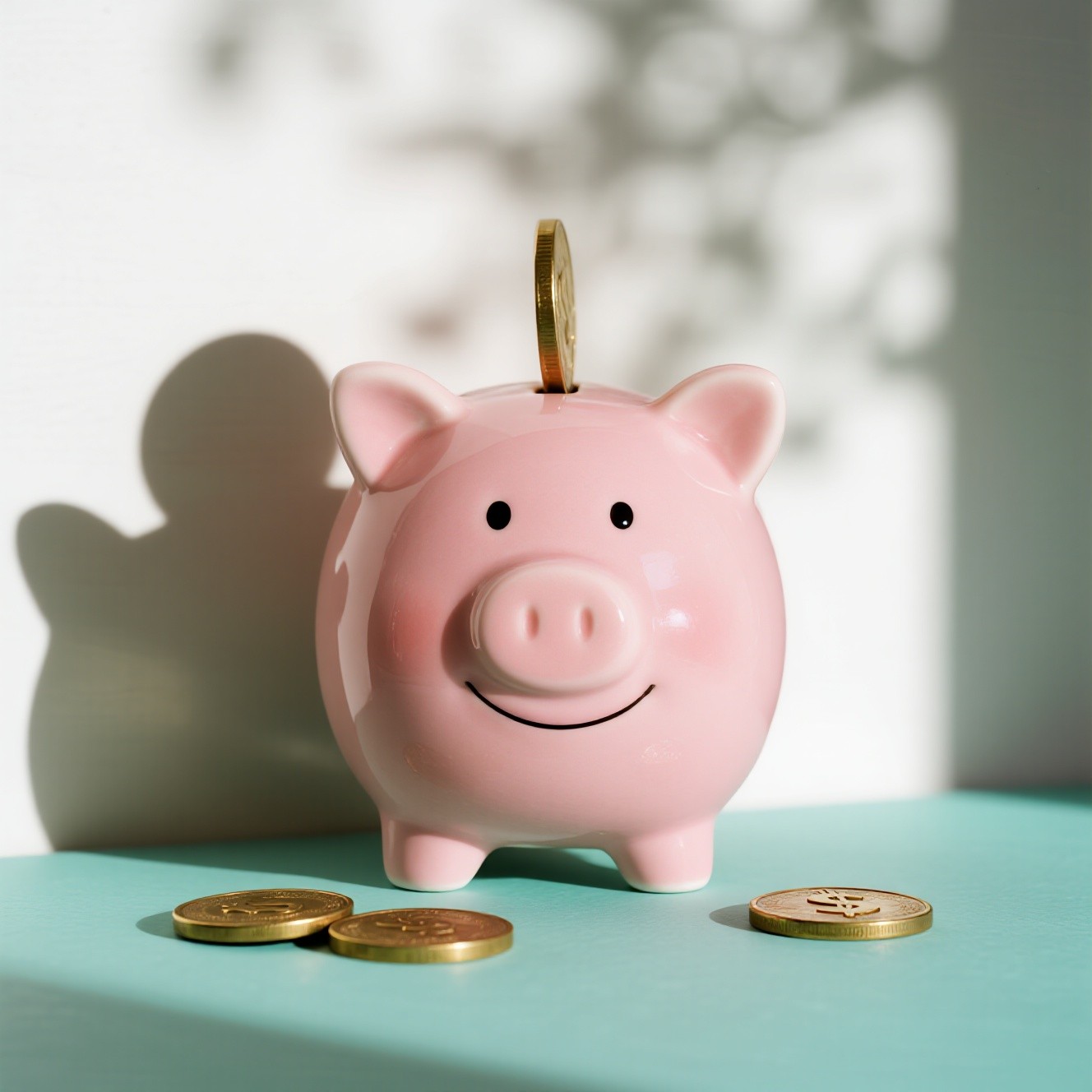 Free Happy Piggy Bank Image - Savings, Piggybank, Pink | Download at ...