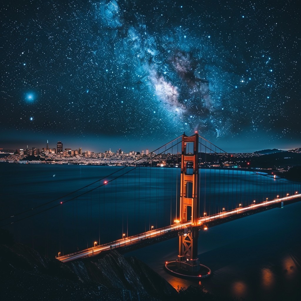 Free Starry Night Bridge Image - Starry, Sky, Bridge | Download at ...