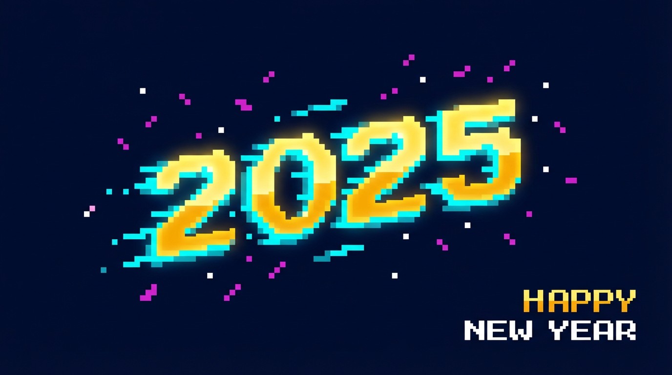 Free Pixelated New Year Image - 2025, Newyear, Pixel | Download at ...