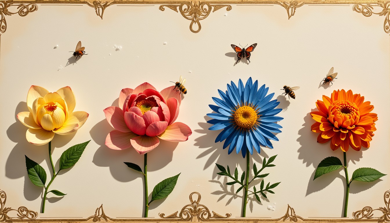Free Botanical Flower Quartet Image - Lotus, Rose, Daisy | Download at ...