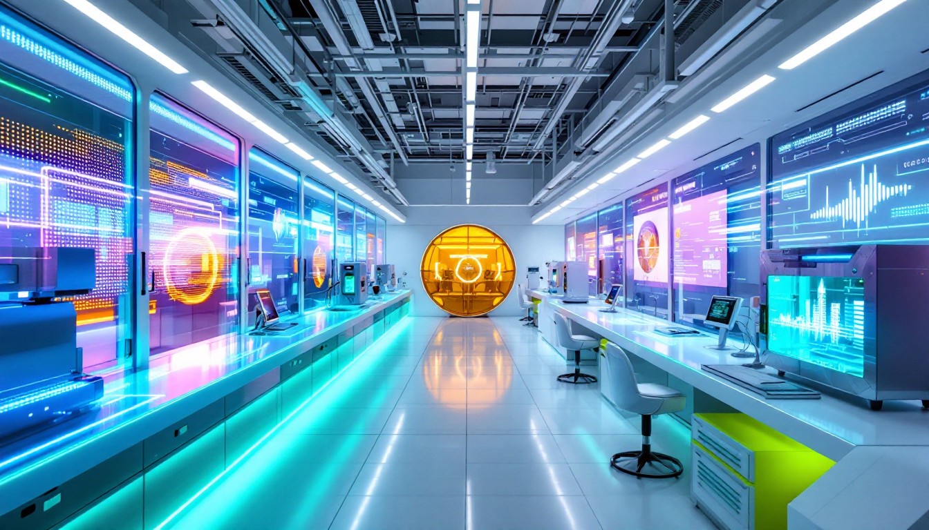 Free Future Tech Laboratory Image - Futuristic, Laboratory, Holographic ...