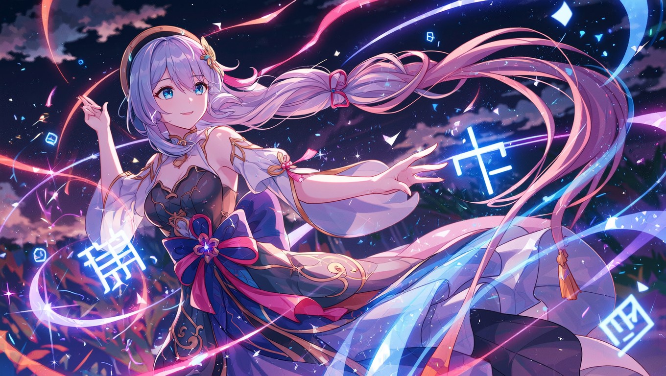 Free Magical Ribbons Unwind Image - Anime, Magic, Illustration ...