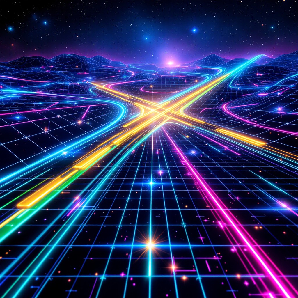 Free Neon Universe Matrix Image - Cyberpunk, Grid, Neon | Download at ...