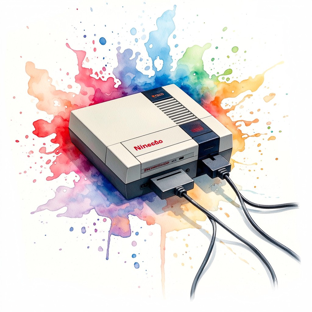 Download Colorful Nintendo Nostalgia Image - Nintendo, Watercolor ...