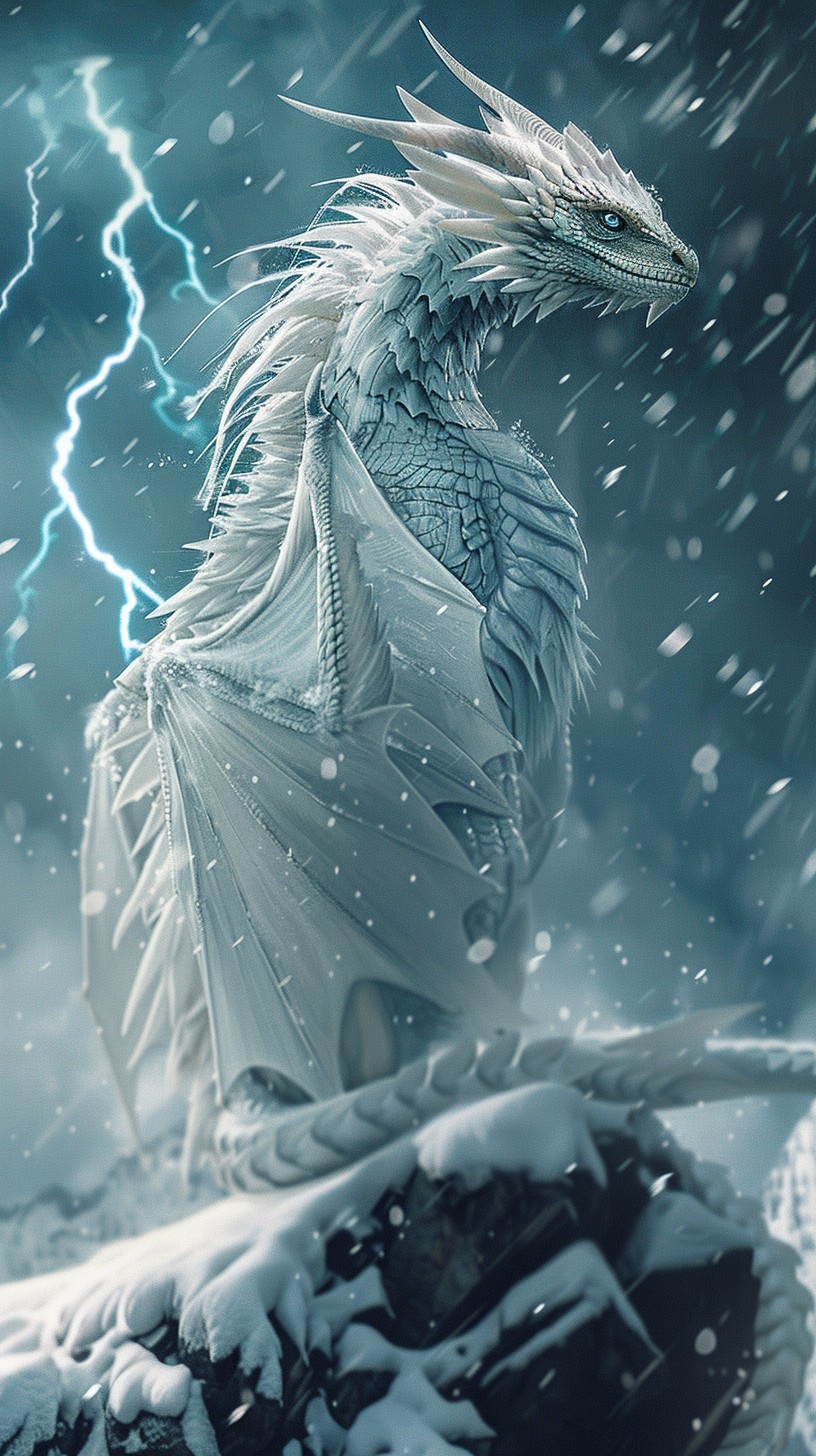 Free Majestic Ice Dragon Image - Dragon, Ice, Snow | Download at StockCake