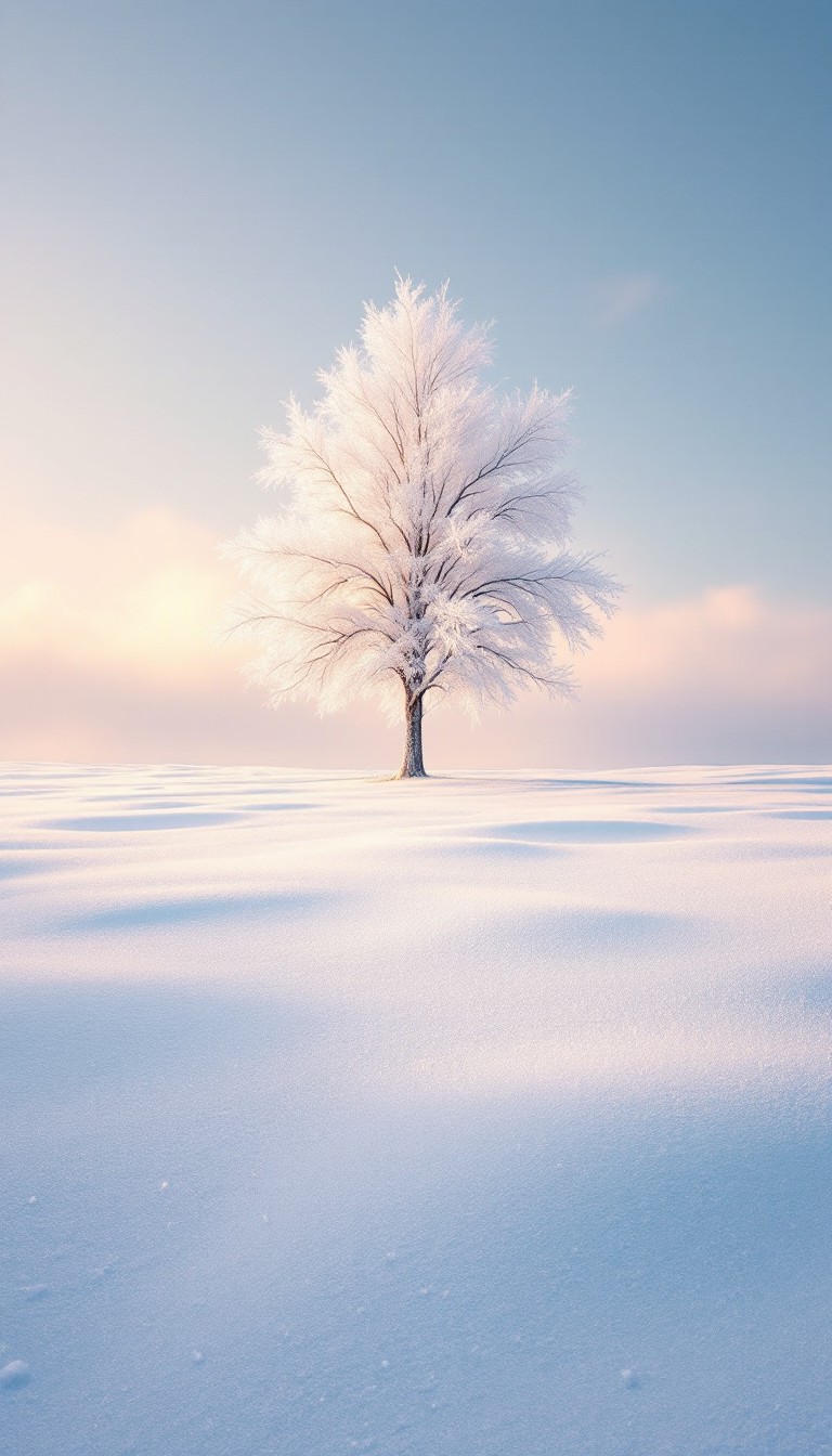Free Solitary Winter Dawn Image - Winter, Snow, Tree | Download at ...