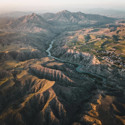 Valley With Ridges Free Mountains Valley Settlement Image - Aerial, Mountains, Valley ...