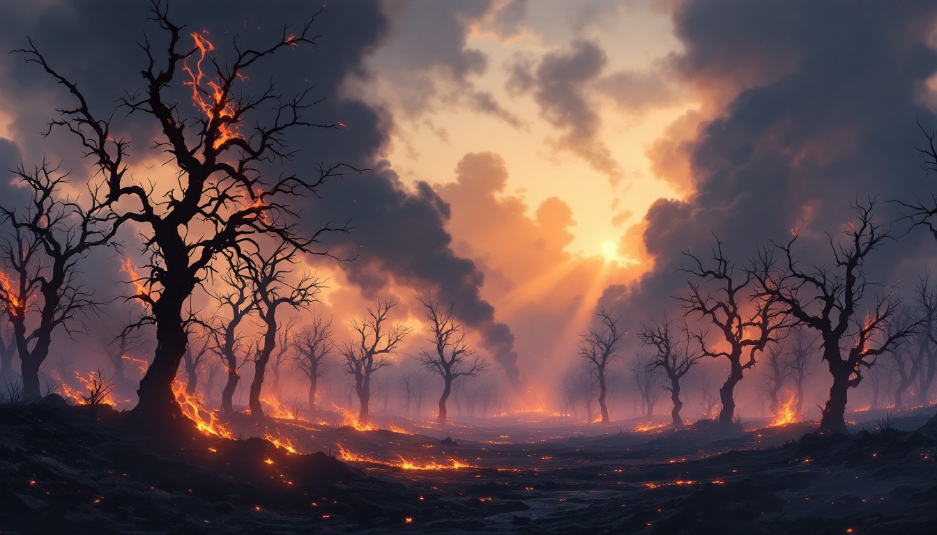 Free Forest Fire Aftermath Image - Forest, Fire, Dusk | Download at ...